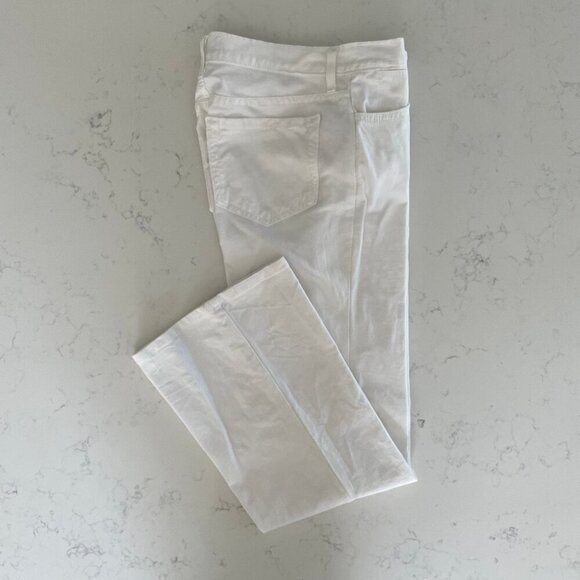 NYDJ Premium Denim Style #P1500 5 Pocket MRise Straight Leg w Flare White Sz 8P - Picture 1 of 12